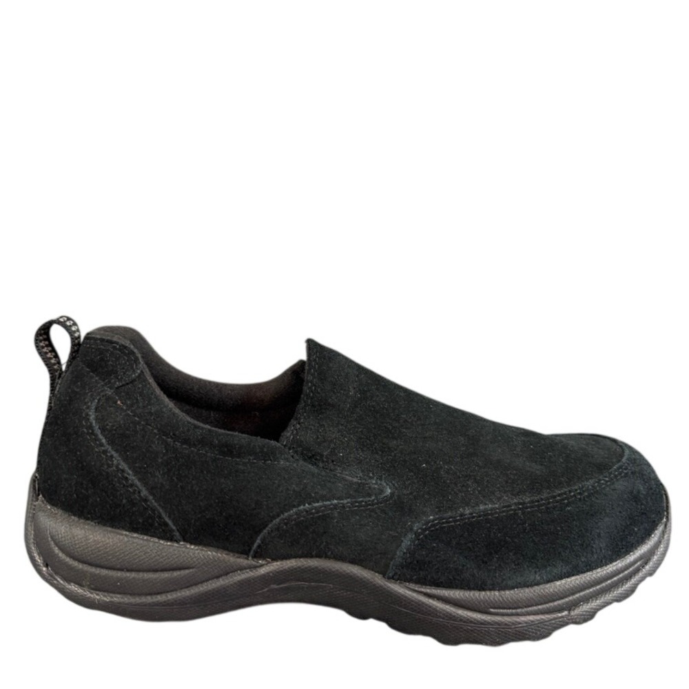 LL Bean Comfort Mocs Black Suede Slip On Walking Shoes Mens 10